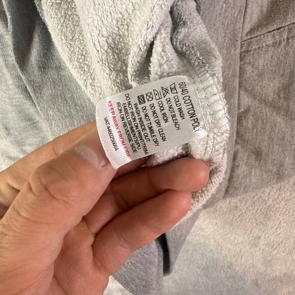 Quiksilver Big Logo grey streetwear surfwear pullover hoodie mens Large - Picture 9 of 12